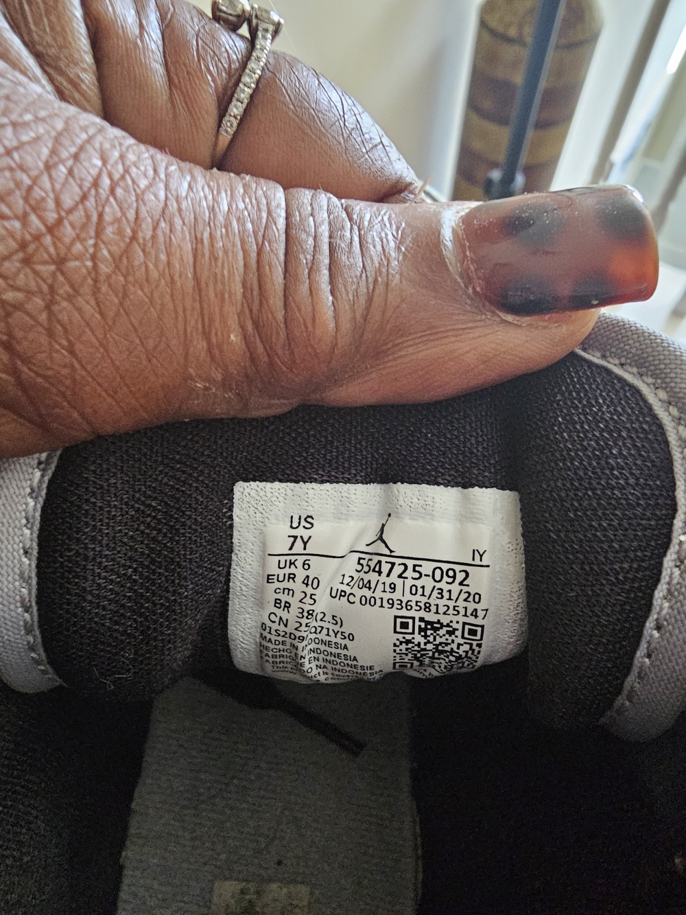 Jordan Kids Black and Gray Low-Top Sneakers
